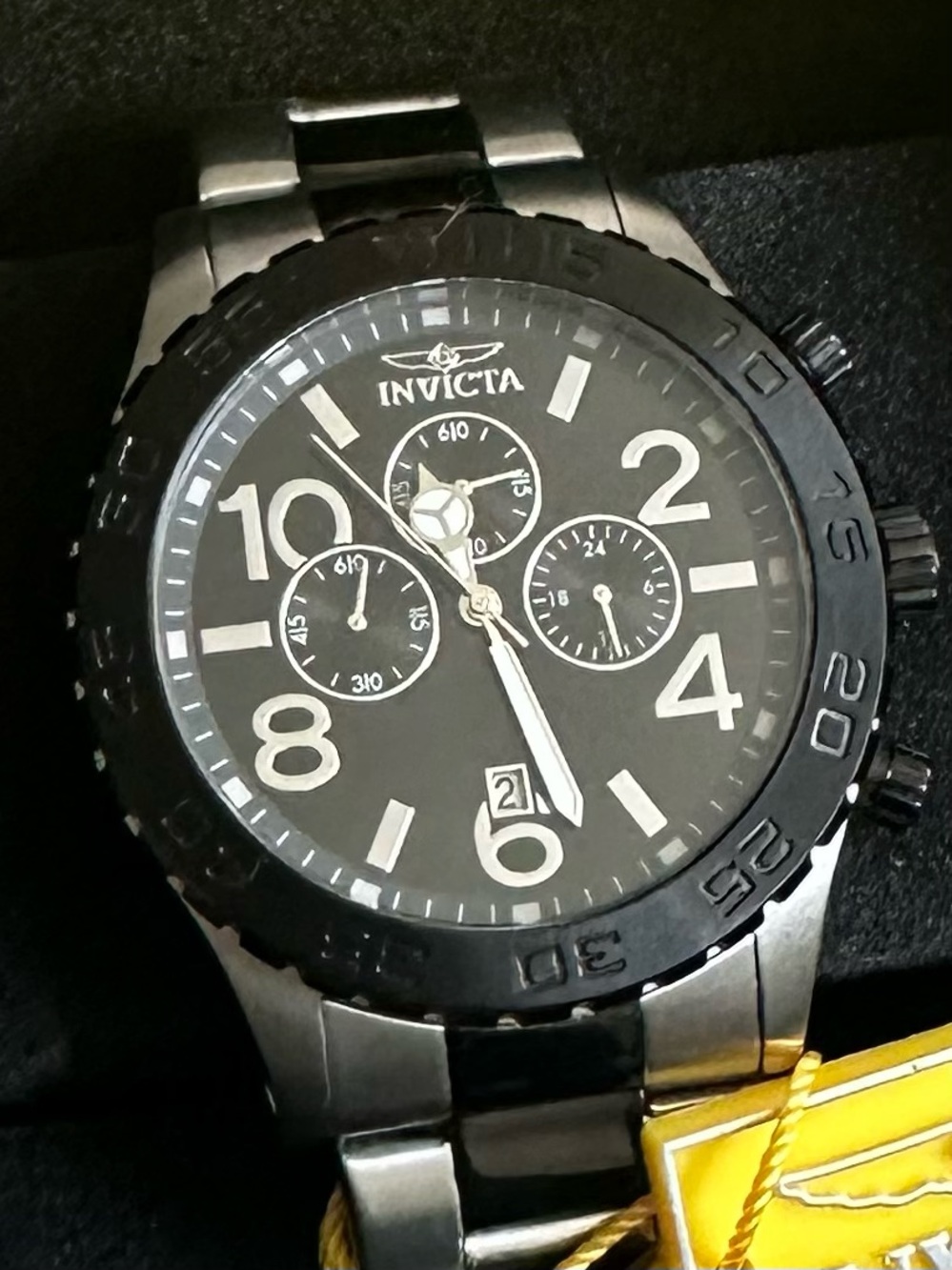 Invicta Specialty Pulse Black & Steel 50mm NWT NIB